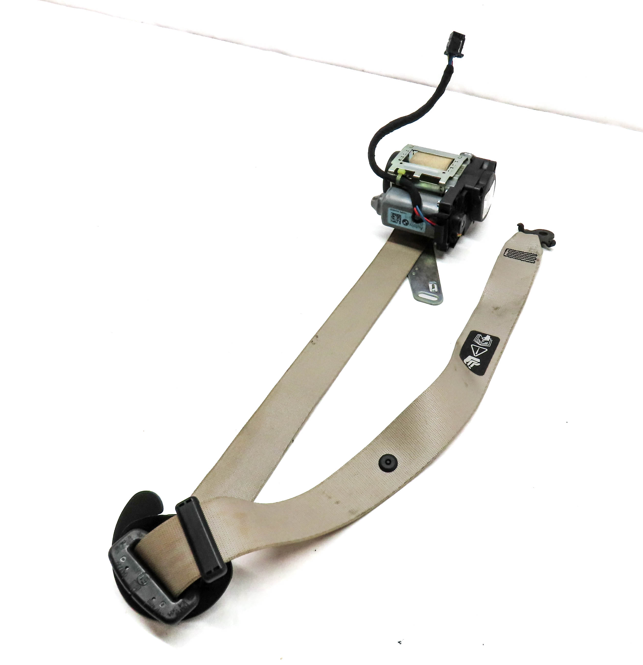 2009-2012 BMW 740i 750i 760i B7 (F01) RIGHT PASSENGER SEATBELT RETRACTOR(Oyster) — exact item pictured